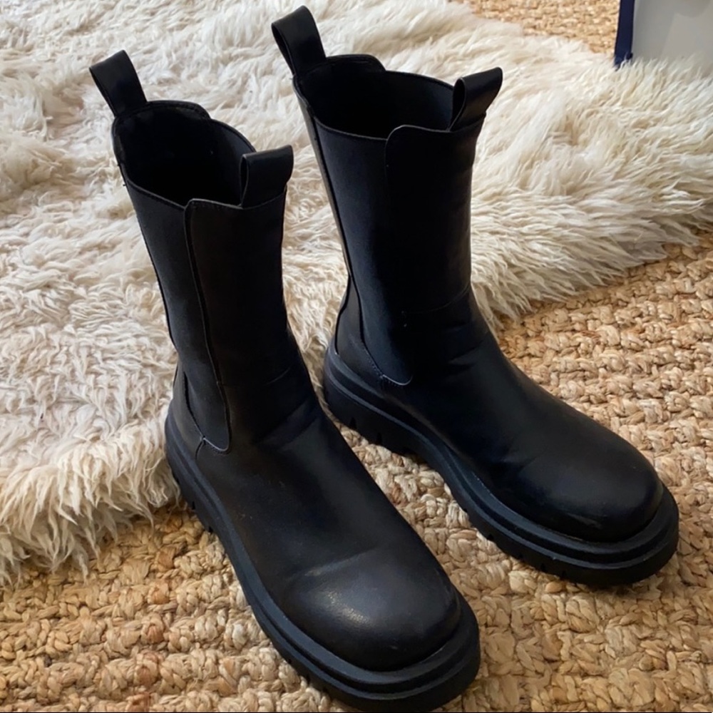Tall Black Combat boots